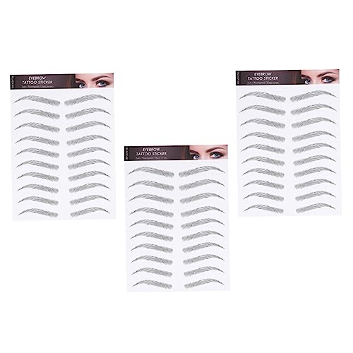 Gatuida 3 Blätter Wasserdichte Imitation Augenbrauen Aufkleber Temporäre Augenbrauen Tattoos für Natürliche Brauenform Einfach Anzuwenden für Anfänger und Profis von Gatuida
