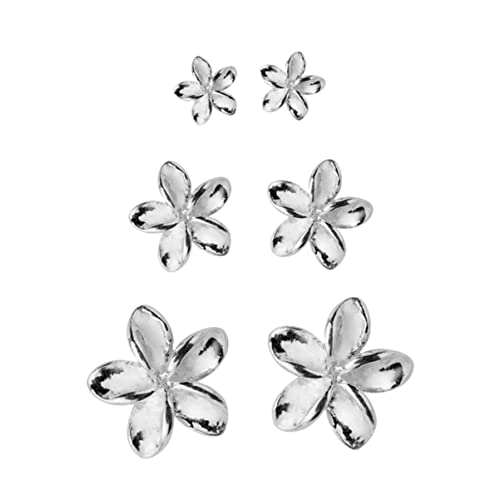 Gatuida 3 Paare Blumen Ohrringe Silber Blumenform Ohrstecker für Damen Süße und Ohrschmuck für Partys Hochzeiten und Alltag Gatuida 3 Paare Blumen Ohrringe Silber Blumenform Ohrstecker für Damen Süße und Ohrschmuck für Partys Hochzeiten und Alltag von Gatuida