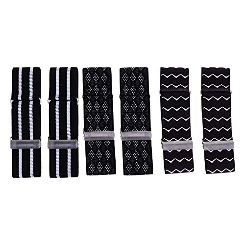 Gatuida 3 Paare Verstellbare Armringe für Hemden Elastische Ärmelhalter mit Einzigartigem Design Geeignet für Herren und Damen zur Fixierung von Langen Ärmeln Gatuida 3 Paare Verstellbare Armringe für Hemden Elastische Ärmelhalter mit Einzigartigem Design Geeignet für Herren und Damen zur Fixierung von Langen Ärmeln von Gatuida