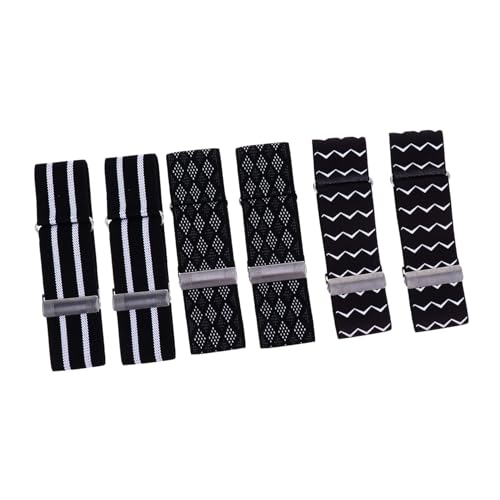Gatuida 3 Paare Verstellbare Elastische Ärmelhalter für Hemden Damen Herren Stretch Armbänder Strapazierfähig Modisch Unisex Sleeve Holder für Langarm Shirts von Gatuida