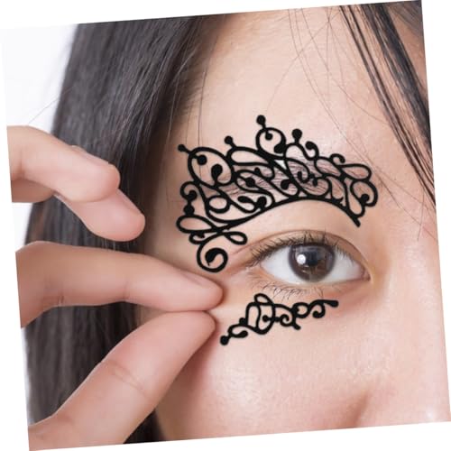 Gatuida 3 Paare Wiederverwendbare Augen make up Sticker Dramatische Selbstklebende Eyeliner Aufkleber aus Stoff für Halloween Maskenbälle Cosplay und Partys Feine Verarbeitung Schwarz Gatuida 3 Paare Wiederverwendbare Augen make up Sticker Dramatische Selbstklebende Eyeliner Aufkleber aus Stoff für Halloween Maskenbälle Cosplay und Partys Feine Verarbeitung Schwarz von Gatuida