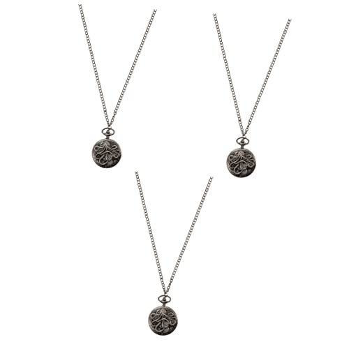 Gatuida 3stücke Retro Pocket Watch Mit Antik-Design Quarz-Uhr Unisex Taschenuhr Leichte Tragbarkeit Für Köche Und Pflegekräfte Feine Handwerkskunst Langlebig von Gatuida