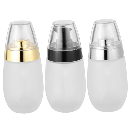 Gatuida 3 STÜCKE Kosmetik Pumpflaschen aus Langlebigem Material Nachfüllbare Reisebehälter für Make up Entferner Shampoo Lotion Creme mit Praktischem Pumpspender für Unterwegs und Zuhause von Gatuida