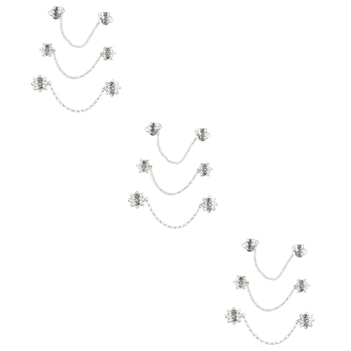 Gatuida 3 Sätze Teiliges Retro Anstecknadeln Mit Kette Für Hemdkragen Broschen Für Anzug Und Kleidung Stilvolle Accessoires Für Besondere Anlässe 3 Stück * 3 von Gatuida