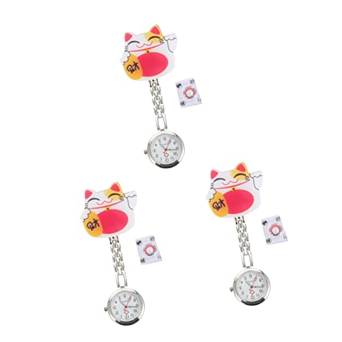 Gatuida 3 Sets Clip Arzt Graduierung Brust Neko Ärzte Uhr Schmuck Tasche Katze Reizend Rostfrei Tragbar Krankenschwestern Schlüsselanhänger Neuer Clip - Einziehbar Am von Gatuida