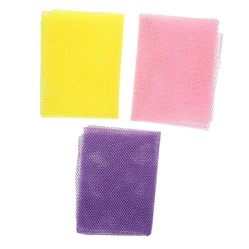 Gatuida 3 Stück Afrikanisches Peeling Netz Körper Duschnetz Exfolierend Praktisches Rücken Schrubber Badetuch Hautfreundlich Schnelltrocknend Geeignet für Damen und Herren von Gatuida
