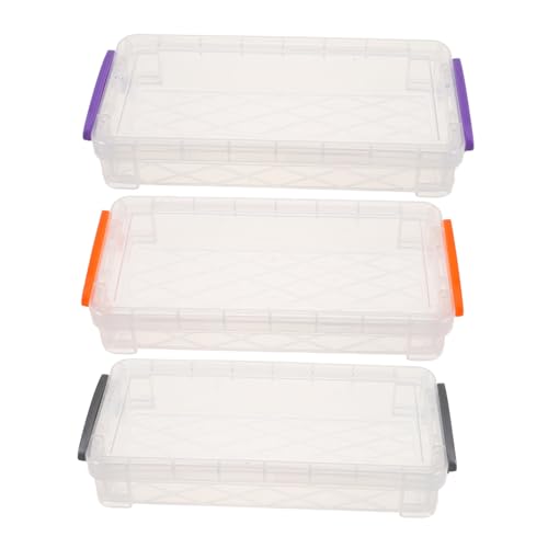 Gatuida 3 Stück Dickwandige Stapelbare Federmappe Transparenter Stiftebox Organizer mit Sicherem Doppelverschluss Leicht und Robust für Schule Kunstbedarf Hobby und Outdoor zeichnen Gatuida 3 Stück Dickwandige Stapelbare Federmappe Transparenter Stiftebox Organizer mit Sicherem Doppelverschluss Leicht und Robust für Schule Kunstbedarf Hobby und Outdoor zeichnen von Gatuida