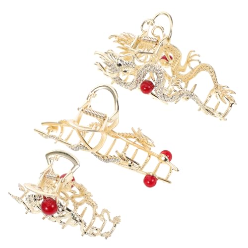 Gatuida 3 Stück Drachen-Haarkrallen: Chinesische Drachen-Neujahrs-Haarspangen, traditionelle starke Krallen für Frauen, Haarschmuck für Frühlingsfeste und Hochzeiten. von Gatuida
