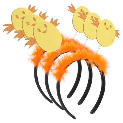 Gatuida 3 Stück Hübsches Teiliges Küken Haarreif für Partys Lustiges Hühner Stirnband für Fröhliche Anlässe Perfektes Haar Accessoire für Selbstporträts von Gatuida