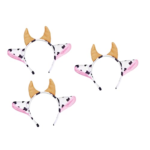Gatuida 3stücke Kuhhorn-modellier-stirnband Kuhhorn-kopfbedeckung Zartes Stirnband Für Party-dekor Party-haar-accessoire Festival-kopfschmuck-dekor Haarschmuck Für Kinderspielzeug von Gatuida