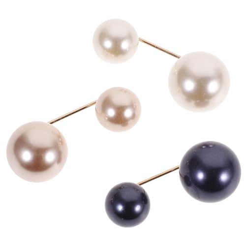 Gatuida 3 Stück Perlen broschen für Damen Anti rutsch taillenpin Schlichte Leichte Anstecknadeln zur Taillenverstellung Modische Brosche für Kleidung und Hosen von Gatuida