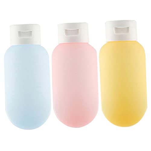 Gatuida 3 Stück Reisegrößen Nachfüllbare Quetschflaschen Auslaufsicher für Shampoo Lotion Kosmetik Flüssigkeiten Reise Behälter für Frauen Kompakt Leicht von Gatuida