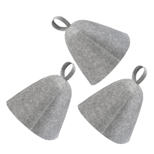 Gatuida 3 Stück Saunahut Filz Set für Damen und Herren Saugfähig Schnell Trocknend Effektive Wärmedämmung Bequemer Sitz Atmungsaktiv für Sauna und Badetücher von Gatuida