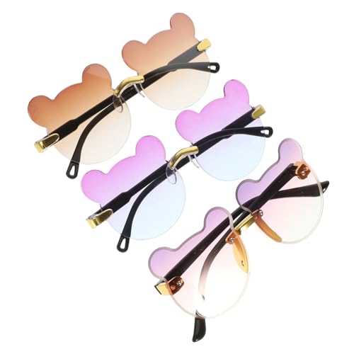 Gatuida 3 Stück Sonnenbrillen Bunte Cartoon Bär Brillen Leicht Outdoor Strand Accessoire Zufällige Farbe Zufällige Farbe von Gatuida
