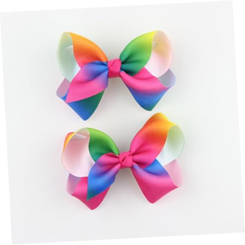 Gatuida 3 Stück Teiliges Bunte Haarspangen mit Farbverlauf Regenbogen Schleifen Design für Mädchen Langlebige Haarklammern für Dünnes Haar Alltag Schule Party von Gatuida