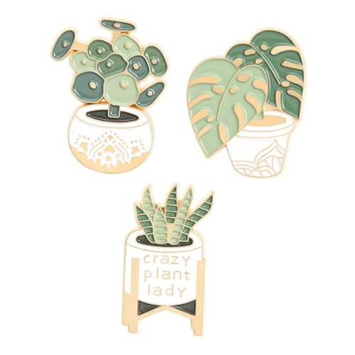 Gatuida 3 Stück Teiliges Cartoon Broschen mit Sukkulenten für Kleidung Hüte und Hochzeitsdekoration Multifunktionale Anstecknadeln Stilvollem Design Leicht und Tragbar von Gatuida