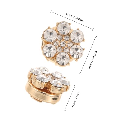 Gatuida 3 Stück Teiliges Damen Blumen design aus Langlebiger Legierung Vintage Stil Vielseitig als Dekorative Knöpfe für Hemden Jacken Hochzeit und Business Geeignet Gold Silberfarben von Gatuida