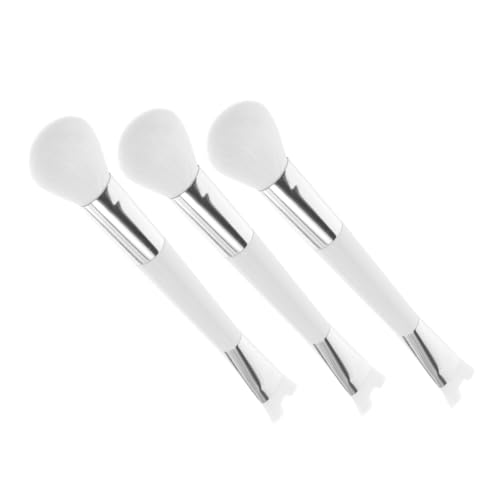 Gatuida 3 Stück Teiliges Dual end Make up Pinselset Weich Gebürstet Vielseitig für Konturierung und Highlighter U förmiger Nasenkonturpinsel Kompakt und Sanft für Damen Gesicht Make up von Gatuida