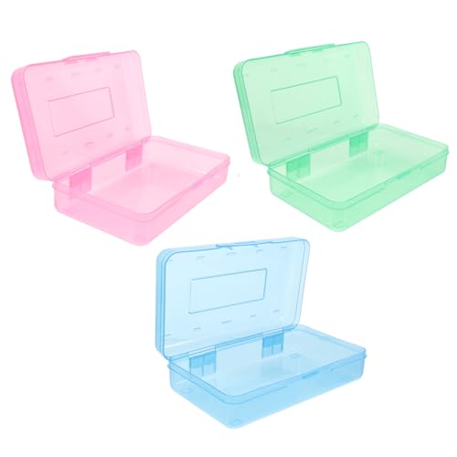 Gatuida 3 Stück Teiliges Großes Transparentes Federmäppchen aus Robustem PP Kunststoff Stapelbar mit Großzügigem Stauraum für Buntstifte Marker und Stifte Praktische Aufbewahrungsbox für von Gatuida