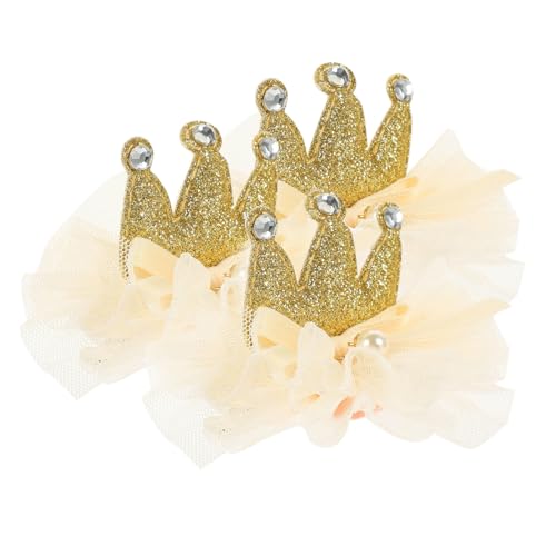 Gatuida 3 Stück Teiliges Haarschmuck Goldene Haarspangen aus Mehrlagigem Tüll Geeignet für Mädchen Geburtstage Weihnachten Cosplay und Festliche Anlässe von Gatuida
