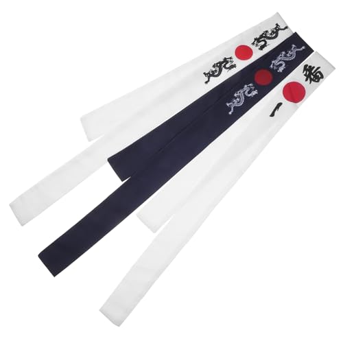 Gatuida 3 Stück Teiliges Japanisches Stirnband aus Strapazierfähigem Polyester Vielseitig Einsetzbar für Karate Kochen Sport und Cosplay Waschbar und Wiederverwendbar Traditionelles von Gatuida