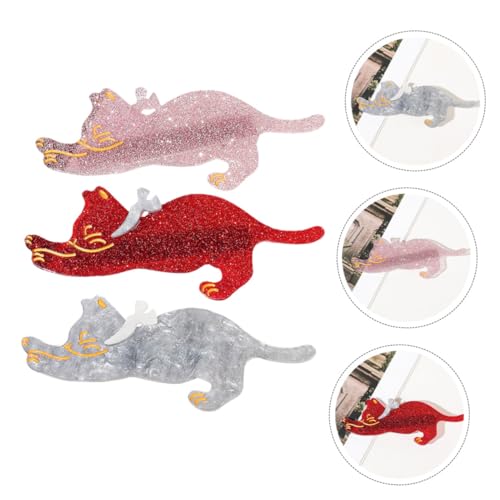 Gatuida 3 Stück Teiliges Katzenhaar Haarspangen für Frauen Mädchen Farbige Niedliche Haarklammern Einfache Katzenhaarbänder für Alltag und Festtage von Gatuida