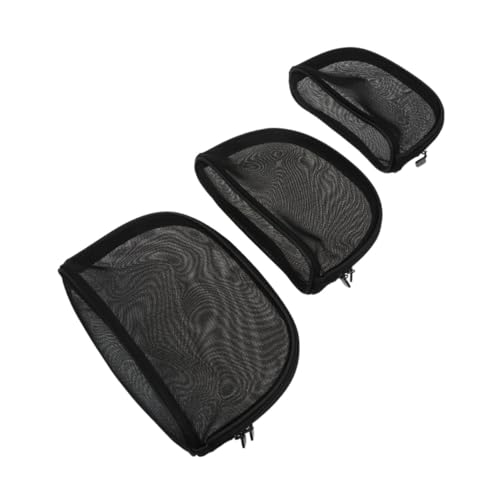 Gatuida 3 Stück Teiliges Kosmetiktasche Damen Tragbare Transparente Netzgarn Beautycase mit Großer Mittlerer und Kleiner Leichter Make Up Organizer für Reise und Alltag von Gatuida