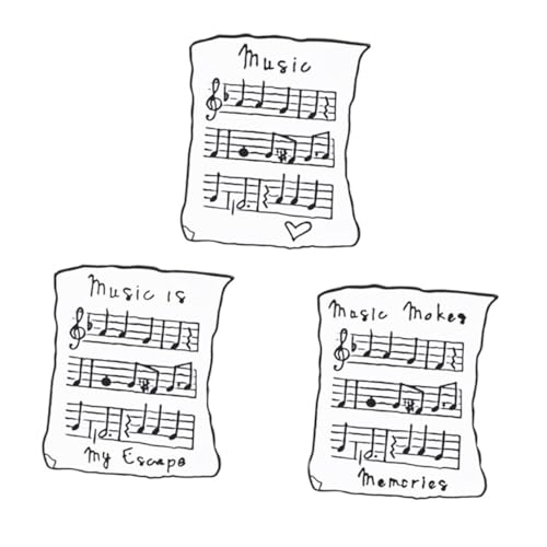 Gatuida 3 Stück Teiliges Mini Broschenset Musiknoten Anstecknadeln aus Legierung Cartoon Design für Kleidung Taschen Hüte Vielseitige Accessoires für Alltag und Besondere Anlässe von Gatuida