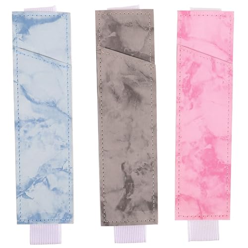 Gatuida 3 Stück Teiliges Stifthüllen aus PU Leder mit Elastischem Band Multifunktionale Federtaschen für Füllfederhalter für Notizbücher Planer und Journale Praktische Schreibgerätehalter von Gatuida