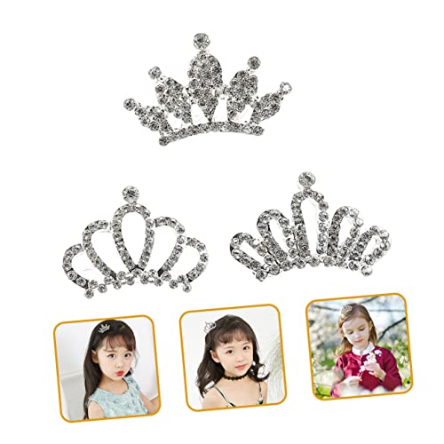 Gatuida 3 Stück Teiliges Tiara Haarkamm mit Funkelnden Strasssteinen Hautfreundliches Langlebiges Haarschmuck für Mädchen für Geburtstagsfeiern Weihnachten Bühne und Fotoshootings von Gatuida