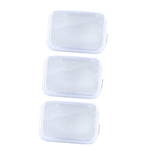Gatuida 3 Stück Tragbare Kosmetiktasche aus PVC Transparente Kulturbeutel für Reisen Make Up Zubehör für Damen und Herren Organizer für Toilettenartikel von Gatuida