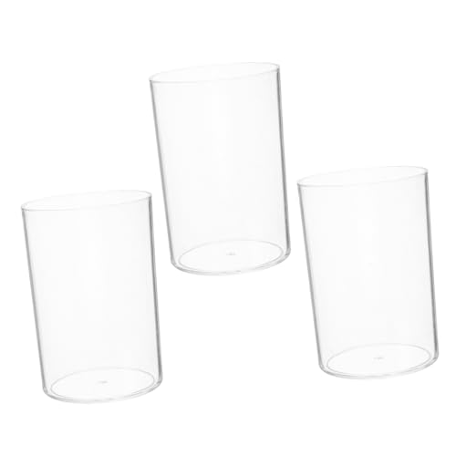 Gatuida 3 Stück Transparentes Teiliges Acryl Stiftehalter Vielseitiger Aufbewahrungsbecher für Büro Schule und Make Up Pinsel Langlebiger Organizer zur Schreibtischordnung und von Gatuida