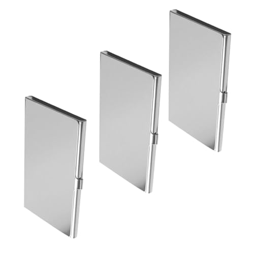Gatuida 3 Stück Visitenkartenetui Schlankes Modernes Metall Kartenetui mit Leichtem Design Kompakter Business Organizer für Meetings und Konferenzen Einfach Tragbar Professionelles von Gatuida