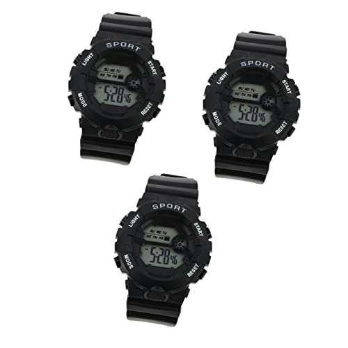 Gatuida 3stücke wasserdichte Digitale Sportuhr Mit Nachtlichtfunktion Für Jungen Und Herren Multifunktionale Armbanduhr Für Outdoor-aktivitäten Fitness-Tracking Und Freizeitgestaltung von Gatuida