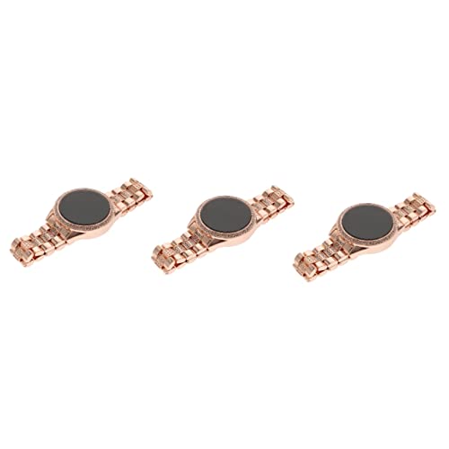 Gatuida 3stücke Damen Armbanduhr Mit Rhinestone- Modische Quarzuhr Für Partys Und Besondere Anlässe Elegantes Design Roségold Präzise Zeitmessung Damenmodeuhr von Gatuida
