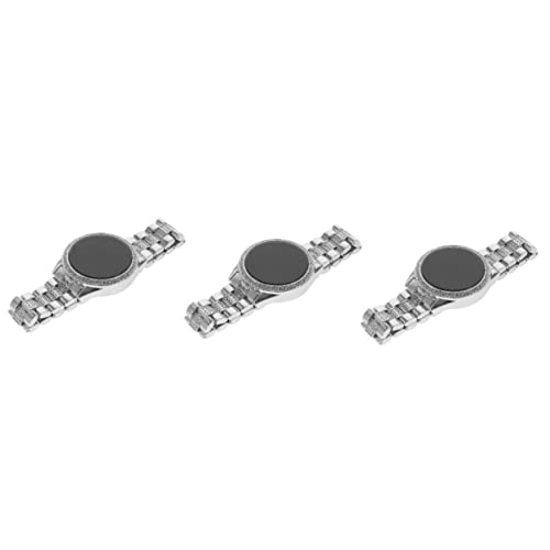 Gatuida 3 Stücke Uhr Mode Uhren Für Mädchen Uhren Frau Uhren Strass Uhr Dame Uhr Elegante Glänzende Uhr Miss LED Blaues Licht Silber Metall Damen Armbanduhr von Gatuida