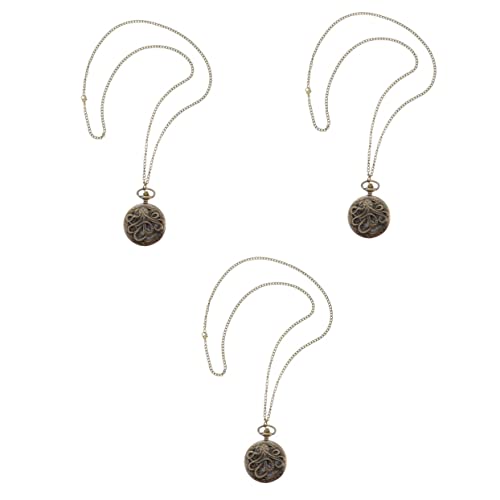 Gatuida 3stücke Vintage Taschenuhr Für Herren Retro Quarz Kettenuhr Aus Unisex Pocket Watch Im Antiken Stil Für Weihnachten Valentinstag Und Besondere Anlässe von Gatuida