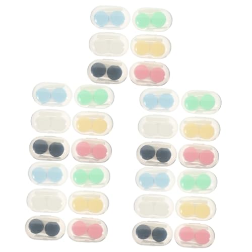 Gatuida 30 Sätze Kontaktlinsenbehälter Kontaktlinsen-Organizer augenfarbe kontakte Kleiner Plastikbehälter Kleiner Kontaktlinsenhalter Objektiv-Aufbewahrungskoffer tragbar von Gatuida