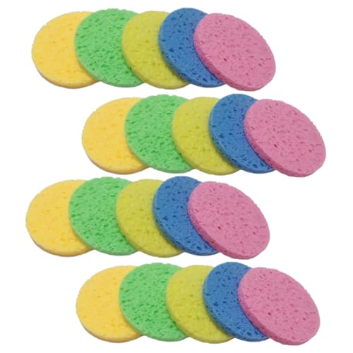Gatuida 30 Stck Teiliges Runde Komprimierte Gesichtsschwämme aus Zellulose Make Up Entferner Sanfte Hautfreundlich Tragbar für Tägliche Gesichtsreinigung und Pflege von Gatuida