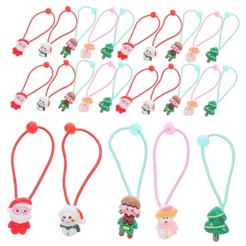 Gatuida 30 Stück Teiliges Haarband Weihnachten Bunte Elastische Ponytail Holder Schonend Weich Cartoon Festliche Haarschmuck Für Mädchen Alltag Schule Feiertage von Gatuida