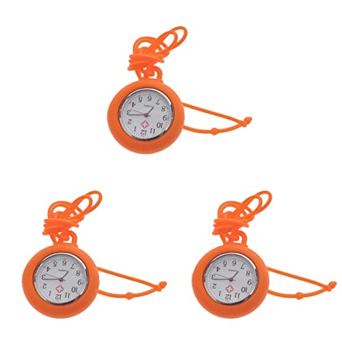 Gatuida 3Pcs Geschenkfarbe Einziehbare Uhren Reversetui Medizinisch für Zweite Elektronische Quarzkette Taschenhand mit Einfachen Clipuhren zum Aufhängen von Freunden Pflegearzt Digitale von Gatuida
