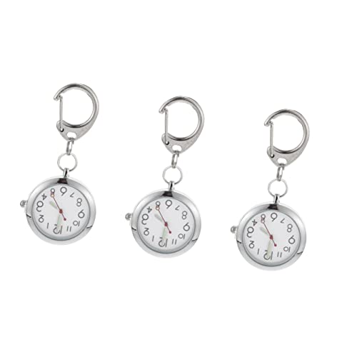 Gatuida 3stücke Pocket Watch Mit -Funktion Für Edelstahl Clip Uhr Für Schule Und Prüfungen Leicht Und Langlebig von Gatuida