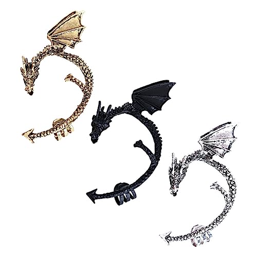Gatuida 3Stücke Retro Punk Drachen Ohrclips Ohrmanschette Gothic Ohrringe nicht Durchdringende Ohrmanschette Antikem und Modisches Design für Gatuida 3Stücke Retro Punk Drachen Ohrclips Ohrmanschette Gothic Ohrringe nicht Durchdringende Ohrmanschette Antikem und Modisches Design für von Gatuida