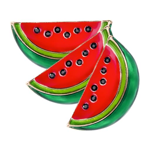 Gatuida 3Stücke Wassermelone Brosche Anstecknadel Kreatives Cartoon Design Pin für Damen Dekorieren von Kleidung Schals Blickfang von Gatuida