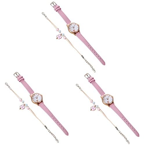 Gatuida 3sätze Stylische Damen-Armbanduhr Mit Katzenmotiv Elegantes Design Quarzwerk Inklusive Modischem Armband Für Alltag Und Besondere Anlässe Leicht von Gatuida