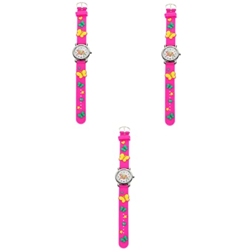 Gatuida 3stücke Cartoon Analog Armbanduhr Für Junge Mädchen Mit Süßem Schmetterlingsmuster Und Leicht Geschenkidee Für Jungen Und Mädchen Für Täglichen Gebrauch von Gatuida