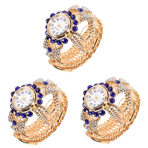 Gatuida 3stücke Damen Armbanduhr Mit Imitationsdiamanten Stilvolle Quarzuhr Im Eleganten Design Für Besondere Anlässe Oder Modisches Accessoire Für Frauen von Gatuida