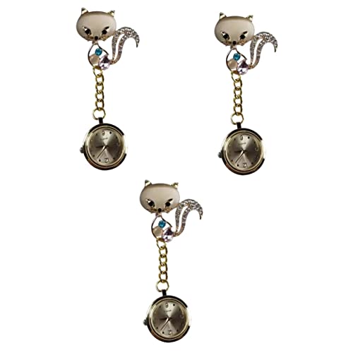 Gatuida 3stücke Design Pocket Watch Mit Rhinestone Goldene Taschenuhr Als Brosche Für Und Ärzte Tragbare Fob-Uhr Für Einsatz Im von Gatuida