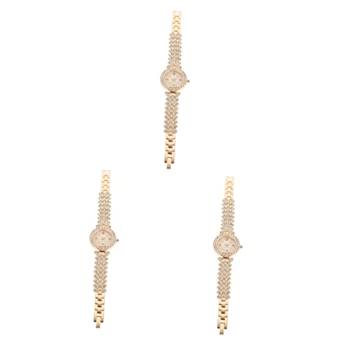Gatuida 3stücke Einstellbare Damen Armbanduhr Mit Strass Elegante Uhr Für Jeden Anlass Modisches Accessoire Für Freizeit Büro Und Partys von Gatuida