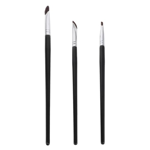 Gatuida 3stücke Lidschatten-wischpinsel Mit Flachem Ende Kleine Lidschattenpinsel Für Make-up Augenpinsel Etui Für Professionelles Auftragen Und Verblenden von Gatuida